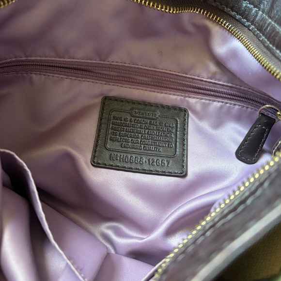 Coach Signature Large Shoulder & Tote Bag in Beige Canvas with Brown Leather 🚩 - Picture 11 of 16